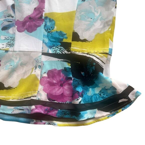 Worthington Floral V-Neck Peplum Blouse Top MT NWT - Picture 11 of 14